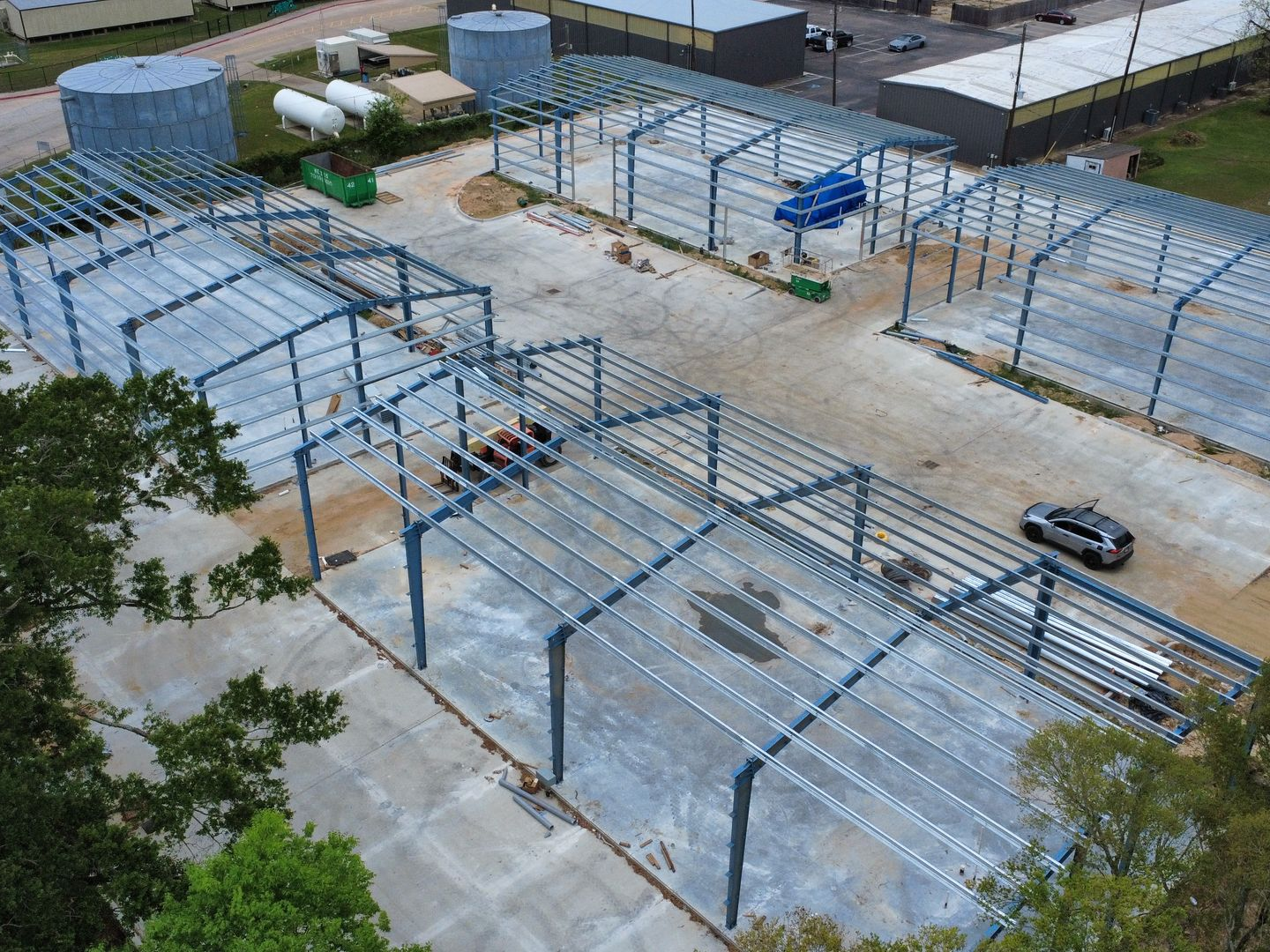Civil site engineering and grading work in progress